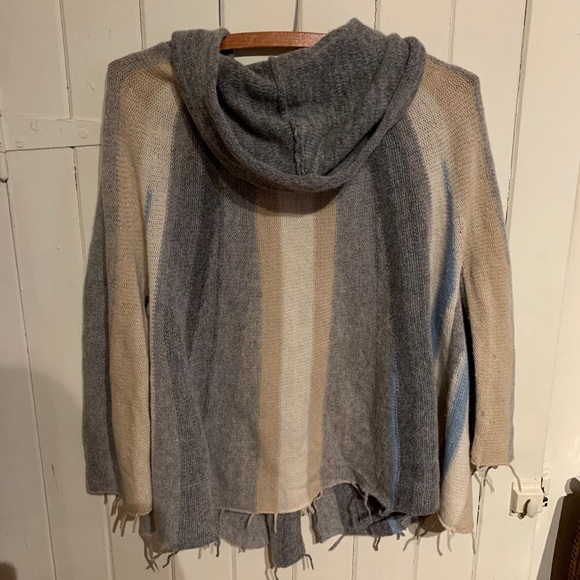 Free People hooded poncho style cardigan, size S - Picture 2 of 4